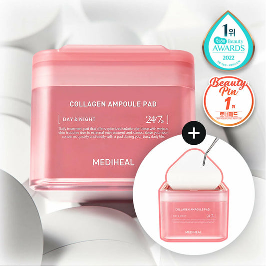 MEDIHEAL Collagen Ampoule Pad 100 Pads Double Pack Set