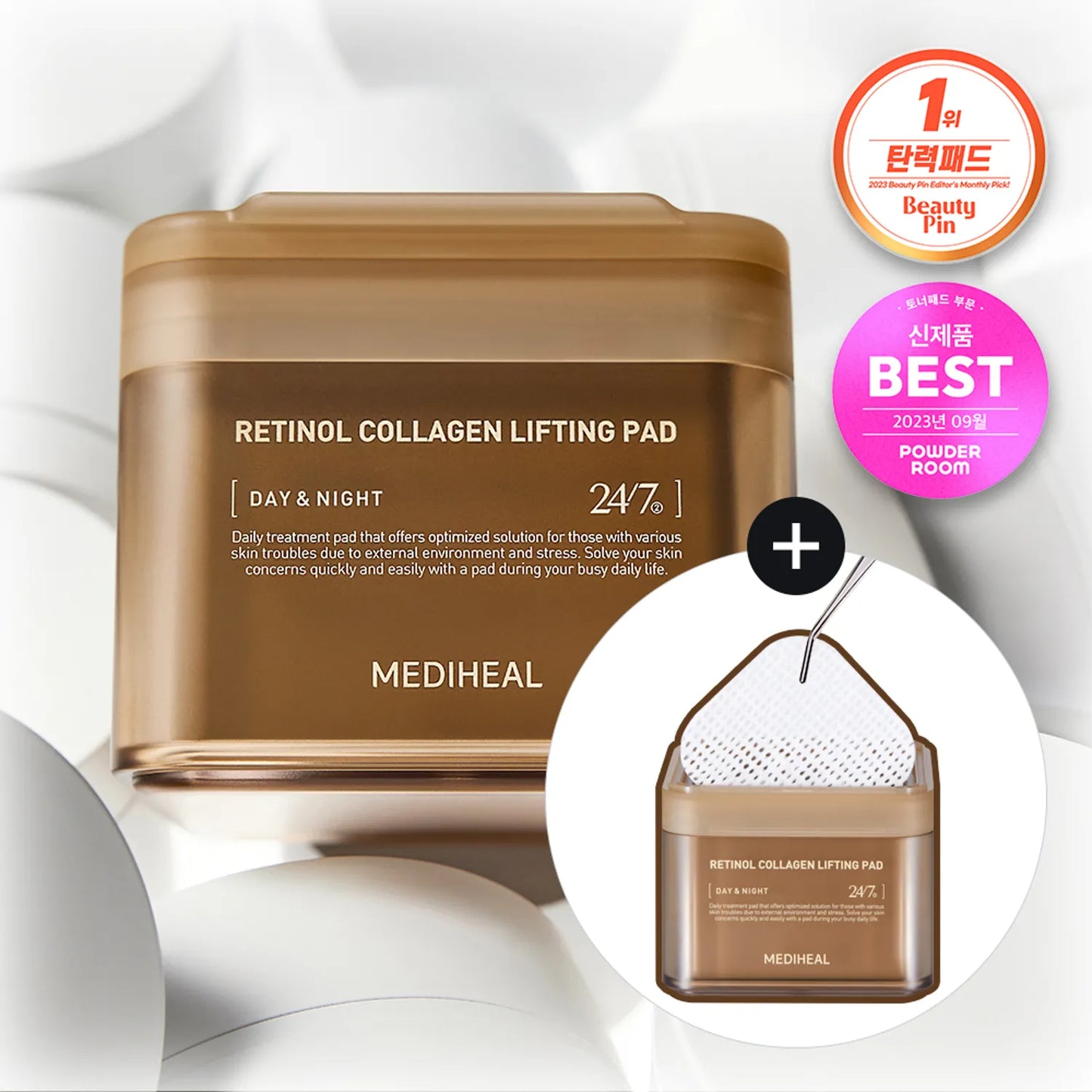 MEDIHEAL Retinol Collagen Lifting Pad 100P (+100P) Double Set